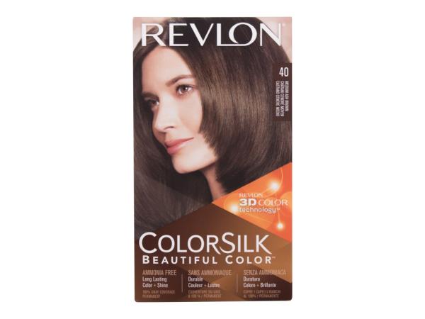 Revlon Colorsilk Beautiful Color 40 Medium Ash Brown (W) 59,1ml, Farba na vlasy