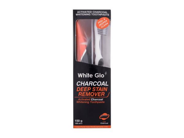 White Glo Charcoal Deep Stain Remover (U) 100ml, Zubná pasta