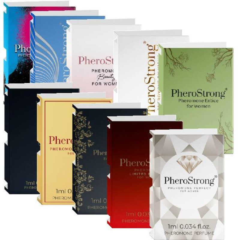 Pherostrong Discovery Set – Dámske parfumy s feromónmi 20 × 1 ml
