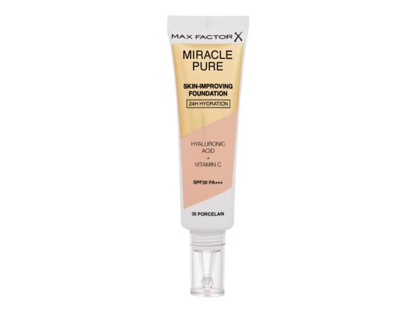 Max Factor Miracle Pure Skin-Improving Foundation 30 Porcelain (W) 30ml, Make-up SPF30