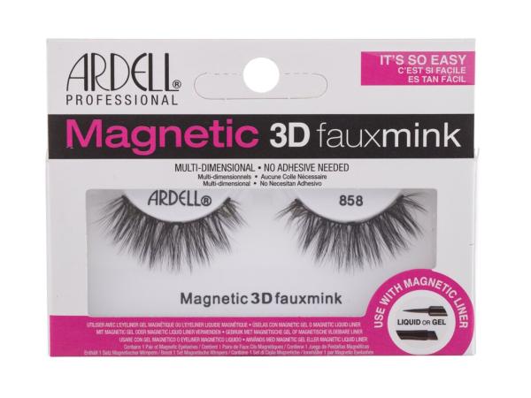 Ardell Magnetic 3D Faux Mink 858 Black (W) 1ks, Umelé mihalnice