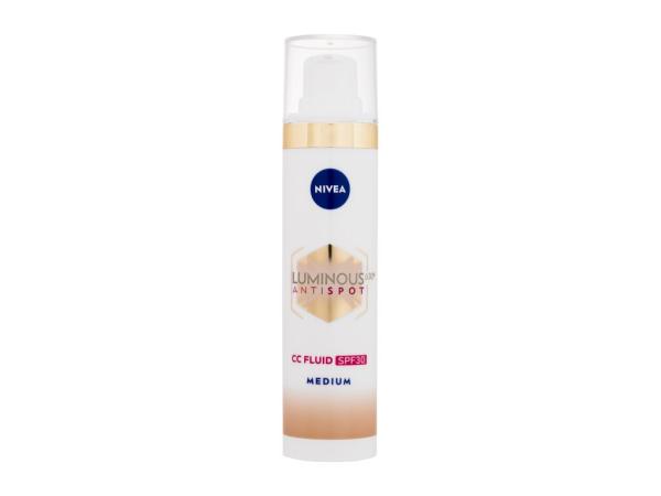 Nivea Luminous 630 Antispot CC Fluid 02 Medium (W) 40ml, CC krém SPF30