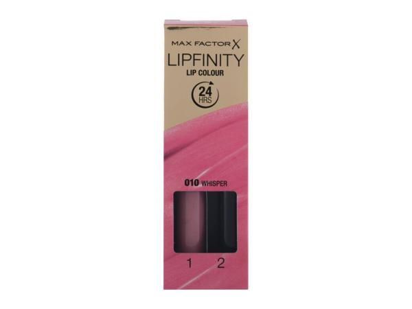 Max Factor Lipfinity 24HRS Lip Colour 010 Whisper (W) 4,2g, Rúž