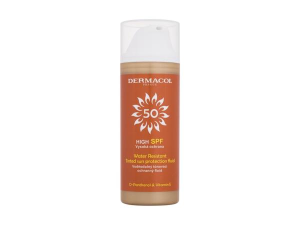 Dermacol Tinted Water Resistant Fluid Sun (U)  50ml, Opaľovací prípravok na tvár