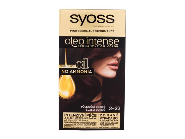 Syoss Oleo Intense Permanent Oil Color 3-22 Midnight Bordeaux (W) 50ml, Farba na vlasy