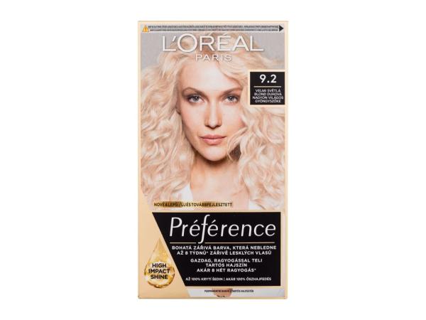 L'Oréal Paris Préférence Récital 92 (W) 60ml, Farba na vlasy