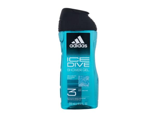 Adidas Ice Dive Shower Gel 3-In-1 (M) 250ml, Sprchovací gél