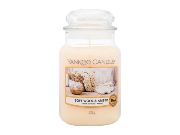 Yankee Candle Soft Wool & Amber (U) 623g, Vonná sviečka