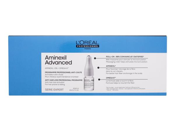 L'Oréal professionnel Aminexil Advanced Anti-Hair Loss Professional Programme (W) 42x6ml, Sérum