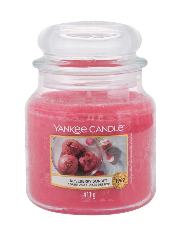 Yankee Candle Roseberry Sorbet (U)  411g, Vonná sviečka
