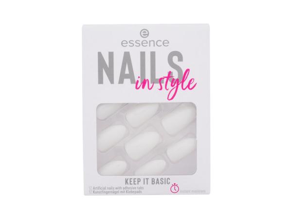 Essence Nails In Style 15 Keep It Basic (W) 12ks, Umelé nechty