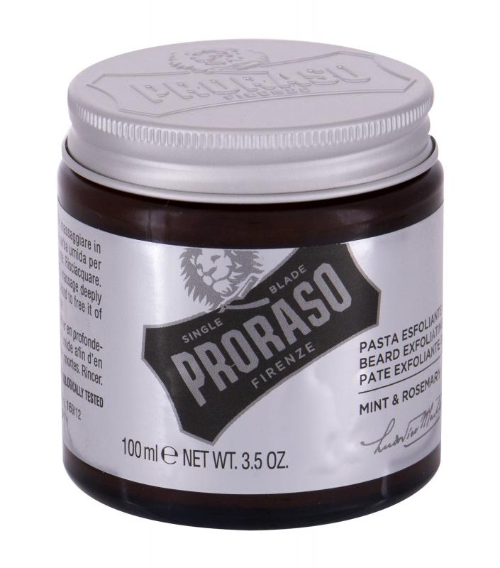 PRORASO Beard Exfoliating Paste Mint & Rosemary (M)  100ml, Peeling