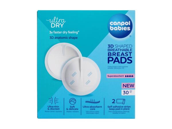 Canpol babies Ultra Dry 3D Shaped Breathable Breast Pads (W) 30ks, Vložky do podprsenky