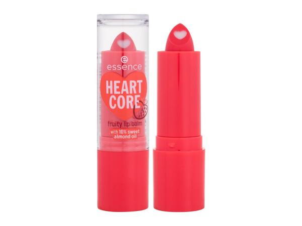 Essence Heart Core Fruity Lip Balm 02 Sweet Strawberry (W) 3g, Balzam na pery