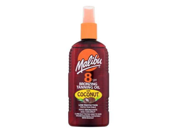 Malibu Bronzing Tanning Oil Coconut (W) 200ml, Opaľovací prípravok na telo SPF8