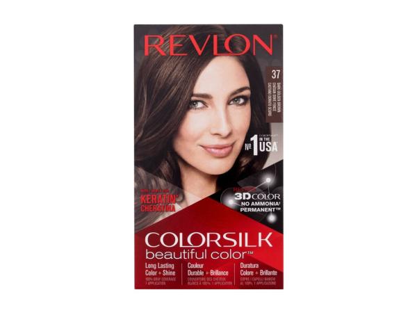 Revlon Colorsilk Beautiful Color 37 Dark Golden Brown (W) 59,1ml, Farba na vlasy