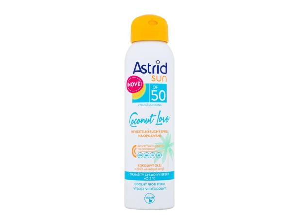 Astrid Sun Coconut Love Dry Mist Spray (U) 150ml, Opaľovací prípravok na telo SPF50