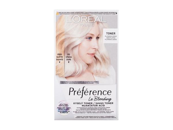 L'Oréal Paris Préférence Le Blonding Toner Platinum Ice (W) 60ml, Farba na vlasy