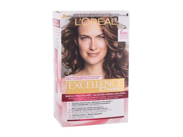 L'Oréal Paris Excellence Creme Triple Protection 600 Natural Dark Blonde (W) 48ml, Farba na vlasy