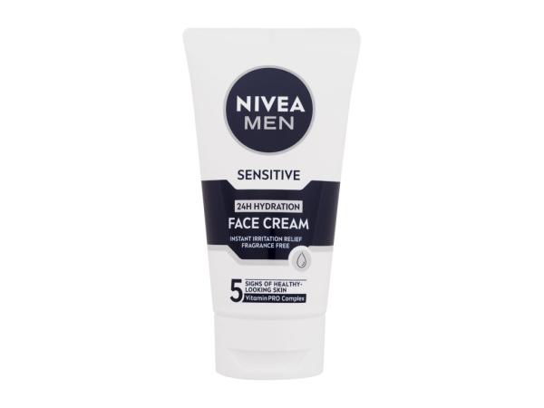 Nivea Men Sensitive 24H Hydration Face Cream (M) 75ml, Denný pleťový krém