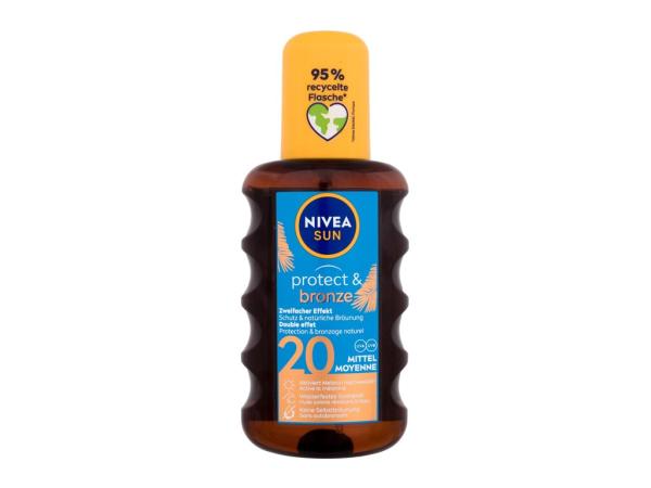 Nivea Sun Protect & Bronze Oil Spray (U) 200ml, Opaľovací prípravok na telo SPF20
