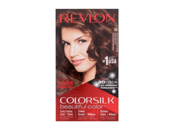 Revlon Colorsilk Beautiful Color 46 Medium Golden Chestnut Brown (W) 59,1ml, Farba na vlasy