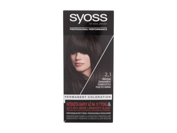 Syoss Permanent Coloration 2-1 Black-Brown (W) 50ml, Farba na vlasy
