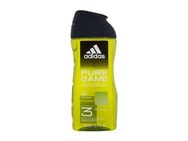 Adidas Pure Game Shower Gel 3-In-1 (M) 250ml, Sprchovací gél