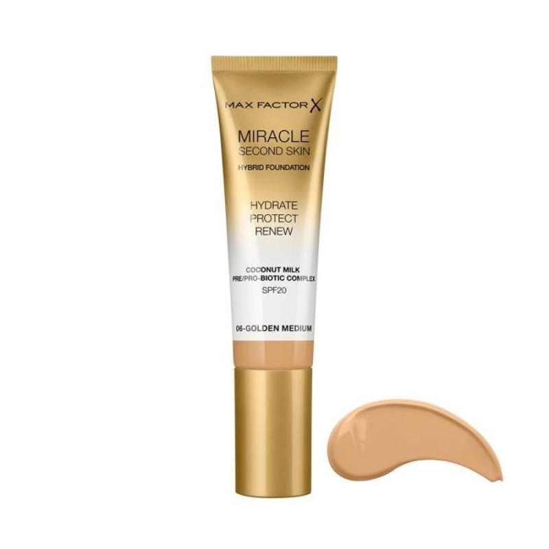 Max Factor Miracle Second Skin SPF20 06 Gold Medium (W) 30ml, Make-up