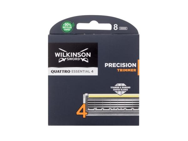 Wilkinson Sword Essential 4 Precision Trimmer Quattro (M)  8ks, Náhradné ostrie