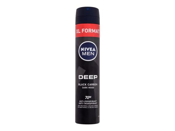 Nivea Men Deep Black Carbon (M) 200ml, Antiperspirant 48H