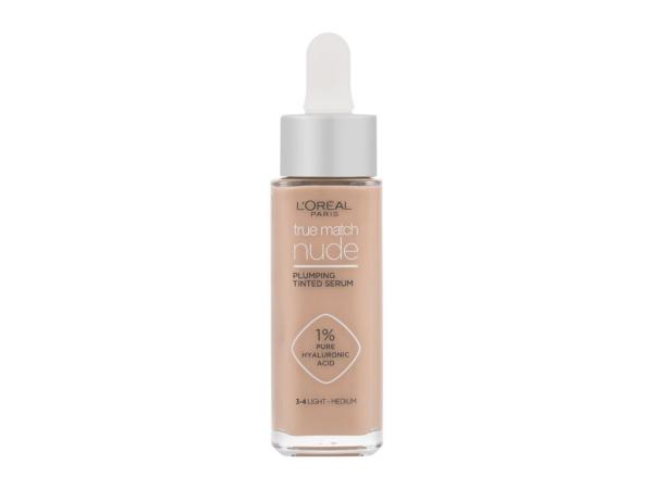 L'Oréal Paris True Match Nude 3-4 Light-Medium (W) 30ml, Make-up Plumping Tinted Serum