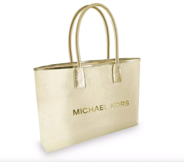 Michael Kors Gold Tote Bag, Plážová / Nákupná taška