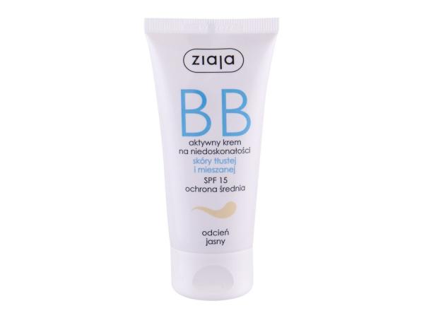 Ziaja BB Cream Oily and Mixed Skin Light (W) 50ml, BB krém SPF15