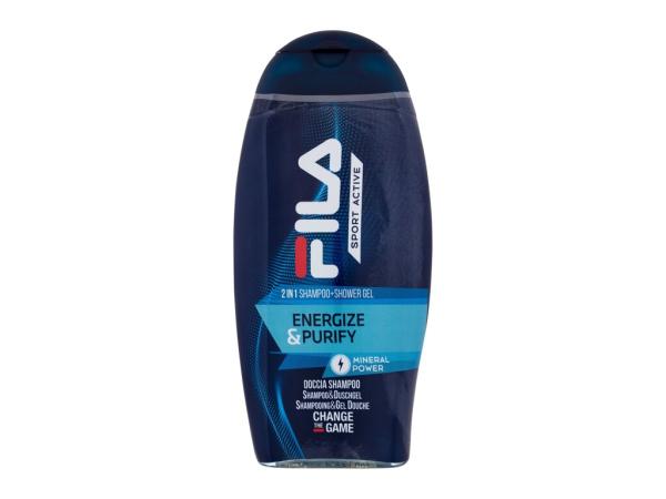 Fila Sport Active Energize & Purify 2in1 Shampoo + Shower Gel (M) 250ml, Sprchovací gél