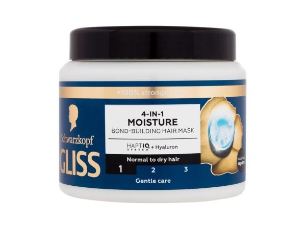 Schwarzkopf Gliss Moisture (W) 400ml, Maska na vlasy 4-in-1 Hair Mask