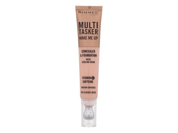 Rimmel London Multi Tasker Wake Me Up Concealer & Foundation 055 Classic Beige (W) 20ml, Korektor