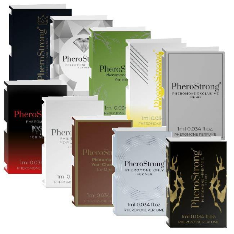 Pherostrong Discovery Set – Pánske parfumy s feromónmi 20 × 1 ml