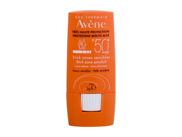 Avene Stick Zones Sensibles SPF 50+ (U) 8g, Opaľovací prípravok na telo