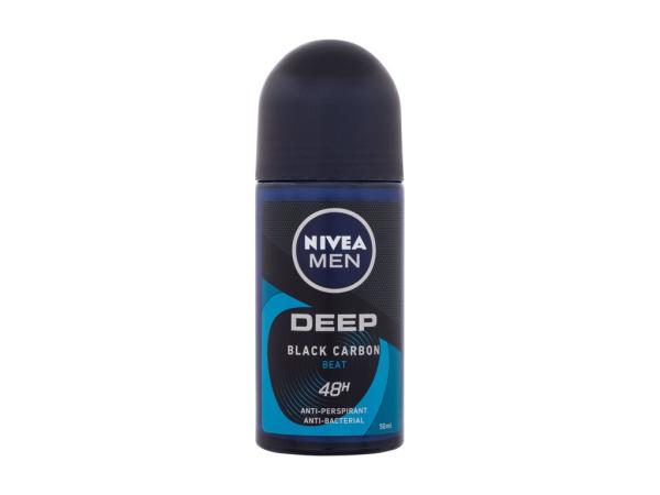 Nivea Men Deep Black Carbon Beat (M) 50ml, Antiperspirant 48H