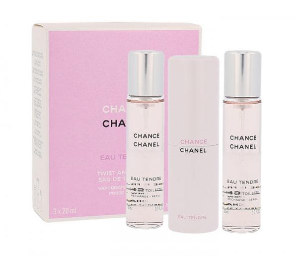 Chanel Chance Eau Tendre (W) 20 ml, Toaletná voda Twist and Spray 3x 20 ml
