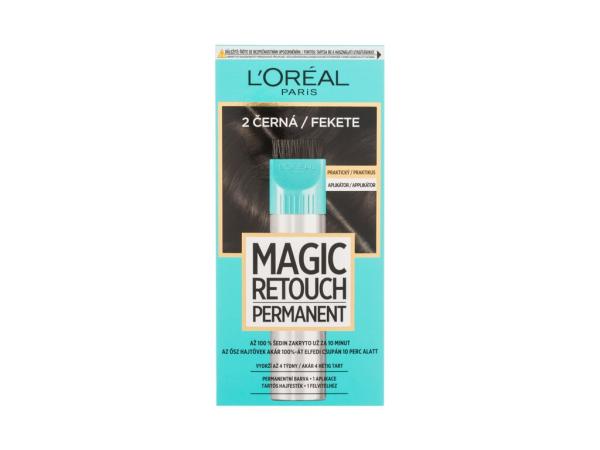 L'Oréal Paris Magic Retouch Permanent 2 Black (W) 18ml, Farba na vlasy