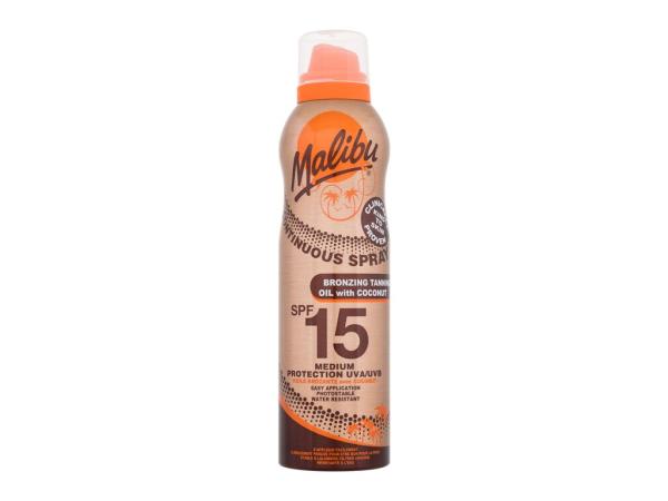 Malibu Continuous Spray Bronzing Oil Coconut (U) 175ml, Opaľovací prípravok na telo SPF15