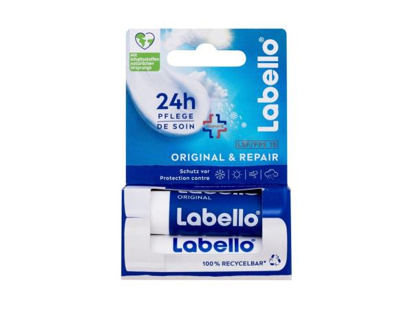 Labello 24h Moisture Lip Balm Original + Repair (U)  4,8g, Balzam na pery