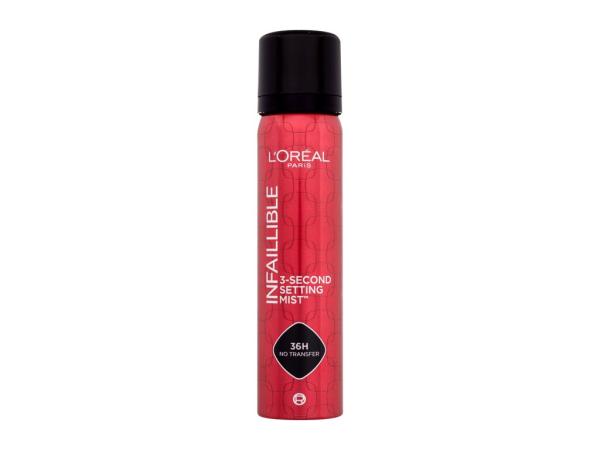 L'Oréal Paris Infaillible 3-Second Setting Mist (W) 75ml, Fixátor make-upu