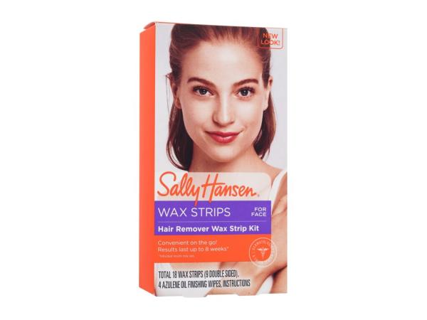 Sally Hansen Wax Hair Remover Wax Strip Kit For Face (W) 18ks, Depilačný prípravok