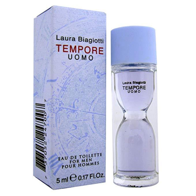 Laura Biagiotti Tempore Uomo 5 ml – Miniatúra, Toaletná voda (Pôvodná cena 4,90)