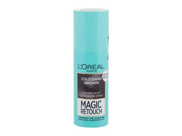 L'Oréal Paris Magic Retouch Instant Root Concealer Spray Cold Dark Brown (W) 75ml, Farba na vlasy