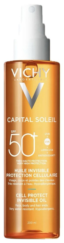 Vichy Soleil Cell Protect Oil SPF 50 200ml, Opaľovací prípravok na telo