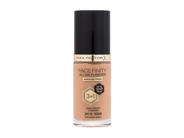 Max Factor Facefinity All Day Flawless W78 Warm Honey (W) 30ml, Make-up SPF20